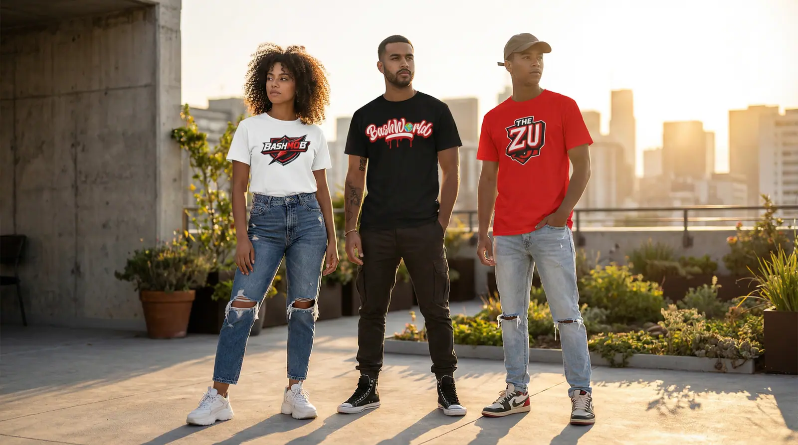 BashWorld merch lifestyle shot